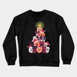 Dog Christmas Tree Crewneck Sweatshirt